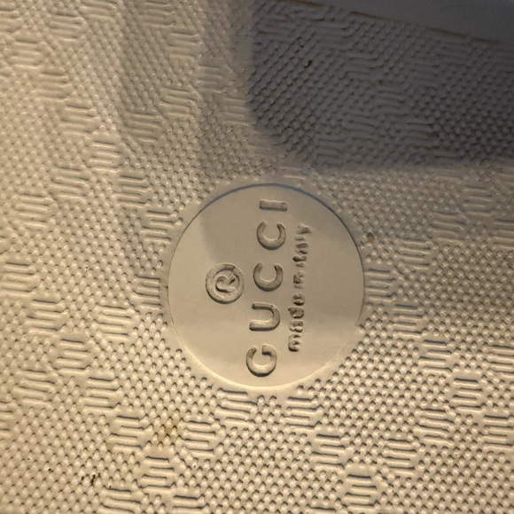 Gucci White Interlocking G Logo Slide Sandals - Picture 5 of 10